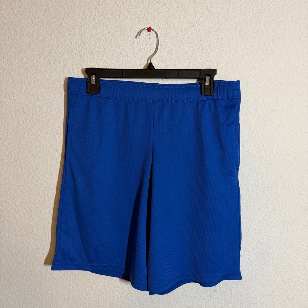 All In Motion Mens XL Royal Blue Mesh Athletic Basketball Shorts Side Pockets